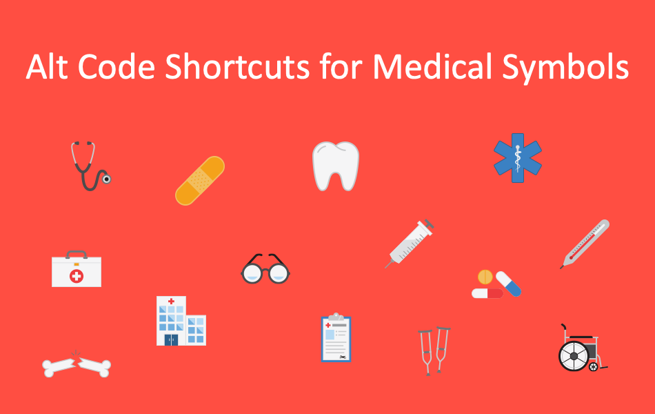 Alt Code Shortcuts for Medical Symbols 1