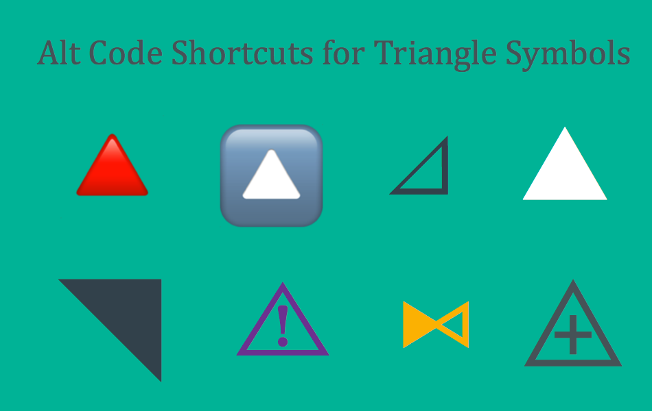 Alt Code Shortcuts for Triangle Symbols