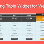 Pricing Table Widget for Weebly