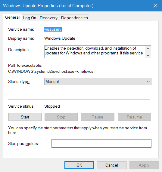 effacer le cache de Windows Update dans Windows 10 step7