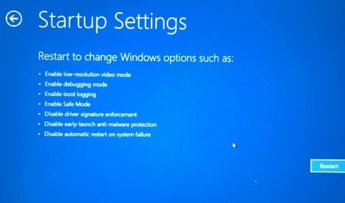 Démarrez Windows 10 en mode sans échec à partir du lecteur de récupération (3)
