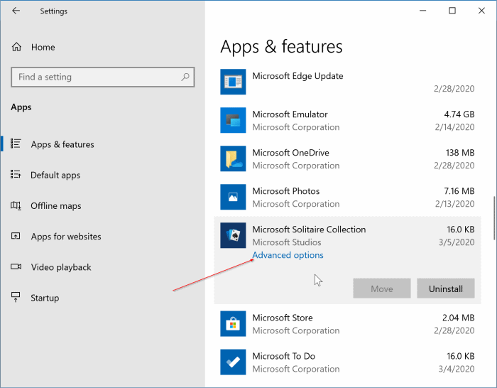 restaurer la collection de solitaire Microsoft dans Windows 10 pic1