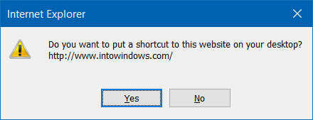Épingler les sites Web au menu Démarrer dans Windows 10 Étape 2