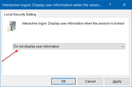 masquer l'adresse e-mail du nom d'utilisateur sur l'écran de connexion dans Windows 10 étape 9