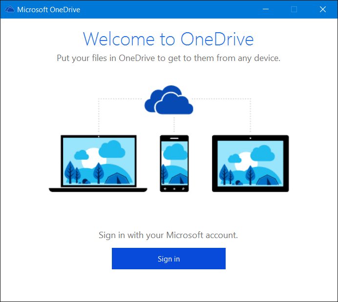Déconnexion de OneDrive dans Windows 10 Étape 5