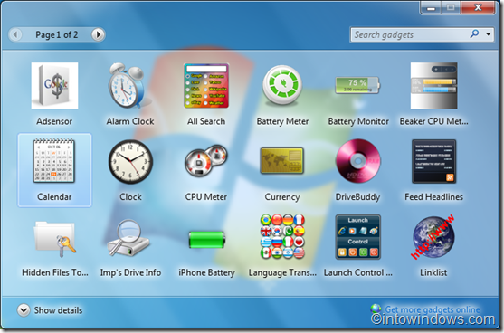 20 gadgets utiles pour le bureau Windows 7