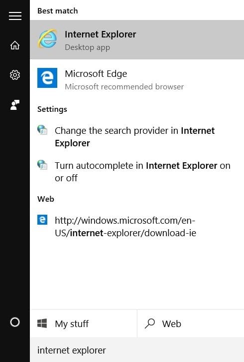 6 facons douvrir Internet Explorer dans Windows 10