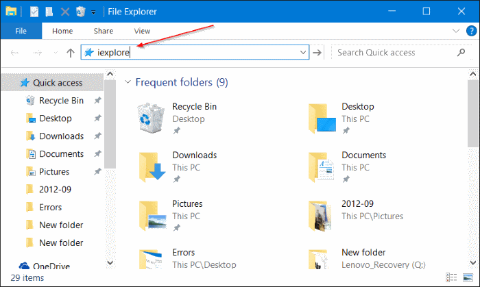 ouvrez Internet Explorer dans Windows 10 pic4