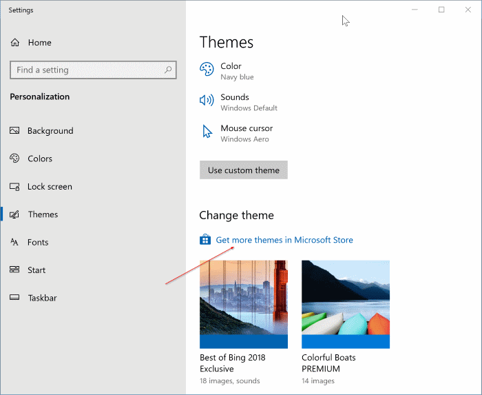installer des thèmes dans windows 10 pic1