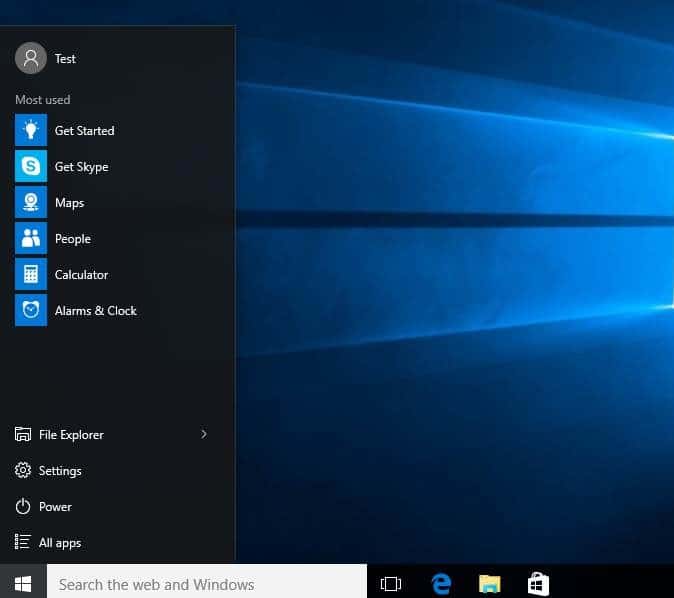Comment reduire ou agrandir le menu Demarrer de Windows 10