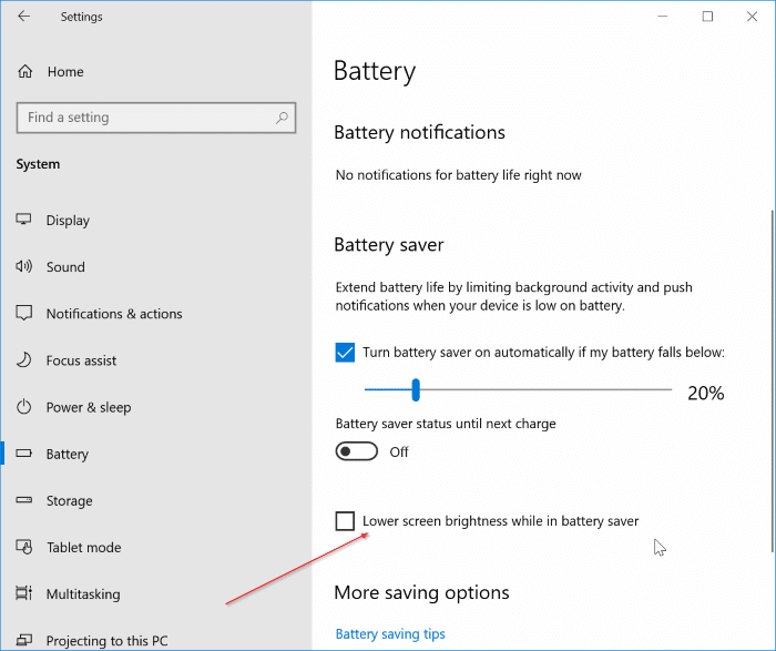 Empecher Windows 10 dassombrir lecran lorsque leconomie denergie est activee