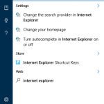 Internet Explorer absent de Windows 10