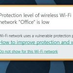 Le niveau de securite du reseau Wi Fi sans fil est