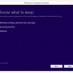 Options de mise a niveau de Windows XP Vista et