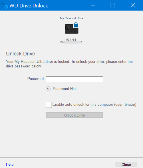 password protect Western digital external drives pic6