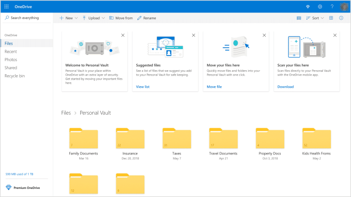 password protect files in OneDrive