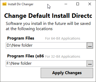 modifier l'emplacement d'installation par défaut des programmes dans Windows 10 étape 2
