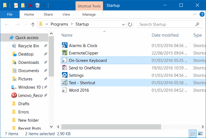exécuter des programmes de script d'application au démarrage dans Windows 10 étape 5