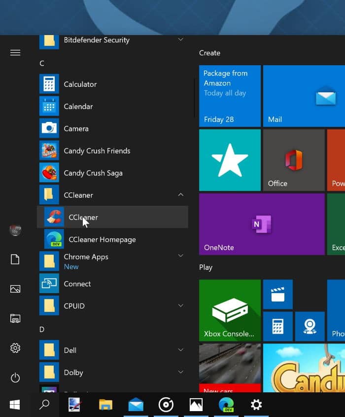 créer un raccourci vers le programme sur le bureau de Windows 10 pic1