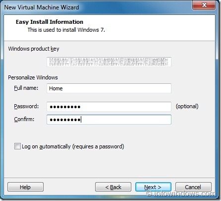 Installez Windows 8 sur VMware Player Step4