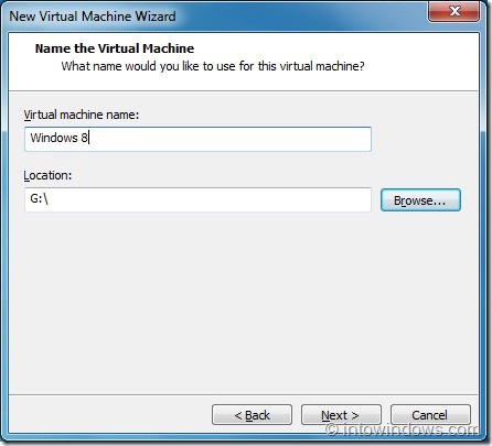 Installez Windows 8 sur VMware Player Step5
