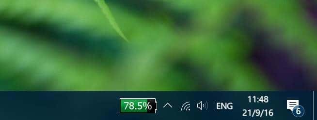 afficher le pourcentage de batterie sur la barre des tâches dans Windows 10 pic4