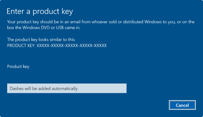 modifier l'image de la clé de produit Windows 10 8