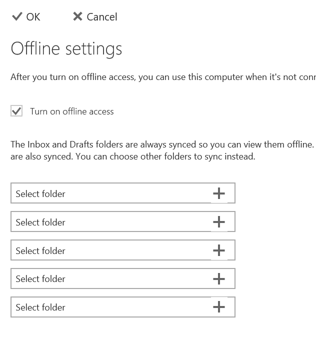 utiliser l'accès hors connexion à Outlook.com pic7