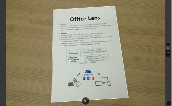 Office Lens est Camscanner pour Windows 10 pic01