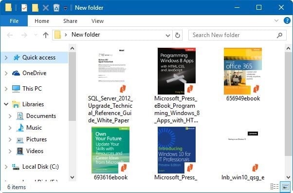 activer l'aperçu des vignettes pour les fichiers PDF dans l'explorateur de fichiers Windows 10 pic4