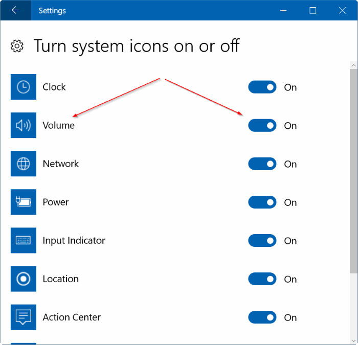 icône de volume manquante dans la barre des tâches de Windows 10 pic6