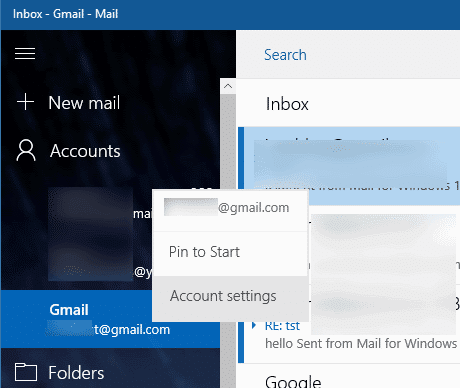 mettre à jour le mot de passe Gmail dans Windows 10 pic5