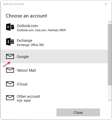 mettre à jour le mot de passe Gmail dans Windows 10 pic11