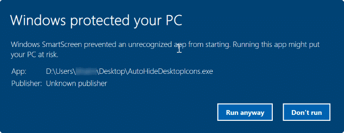masquer automatiquement les icônes du bureau dans Windows 10 pic1