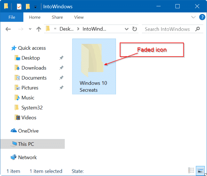 masquer les fichiers et les dossiers dans Windows 10 pic3