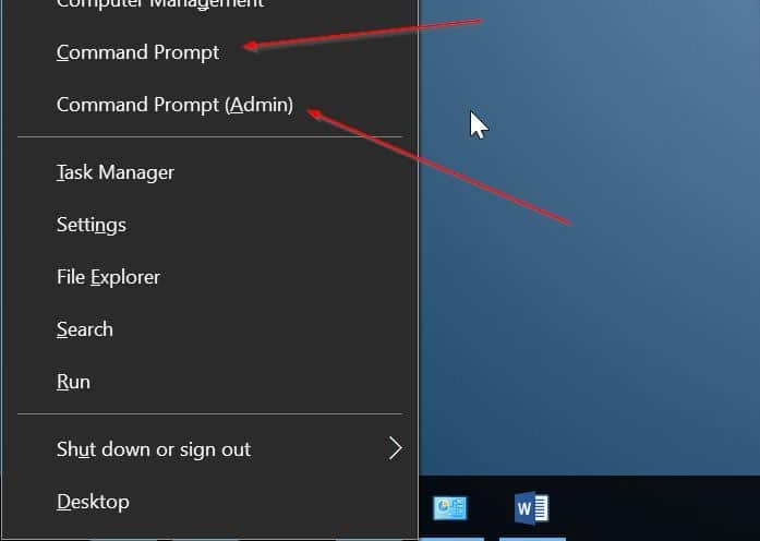 ajouter une invite de commande pour gagner x utilisateur avancé du menu Windows 10 pic2