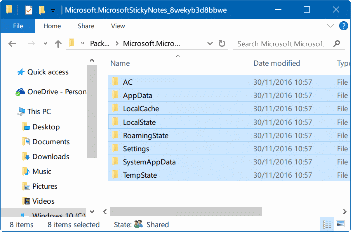 sauvegarde et restauration des notes autocollantes dans Windows 10 pic01