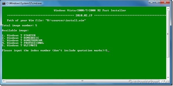 programme d'installation personnalisé USB Windows 7 en direct
