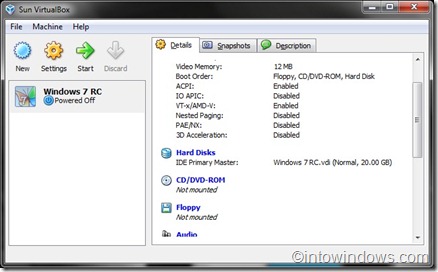 installer Windows 7 sur Virtualbox7