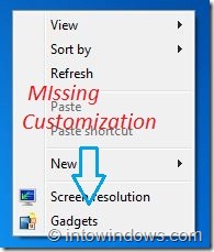 Fonctionnalité de personnalisation manquante dans Windows 7 Home Basic
