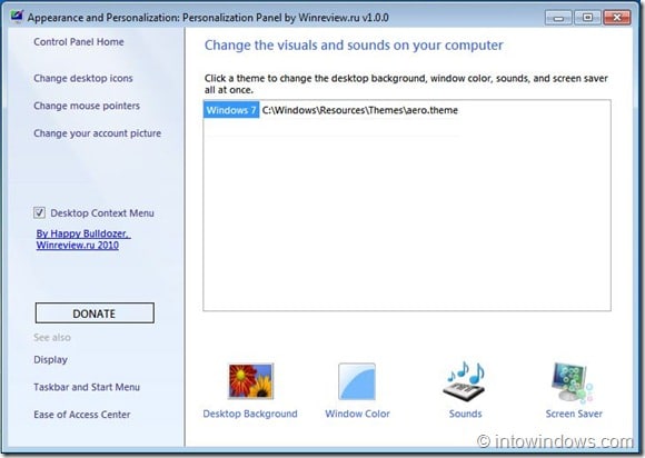 Panneau de personnalisation pour Windows 7[4]