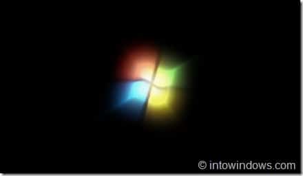 Écran de veille du logo de démarrage de Windows 7