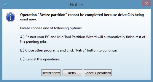 Étendre la partition système dans Windows 8.1, méthode 2, étape 7