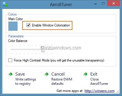 Définissez des couleurs différentes pour la barre des tâches et la bordure de fenêtre dans Windows 8 Step6