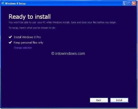 Mettre à niveau XP vers Windows 8 Step7