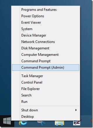 Ajouter une invite de commande administrateur au menu utilisateur avancé de Win X dans Windows 81 Picture2