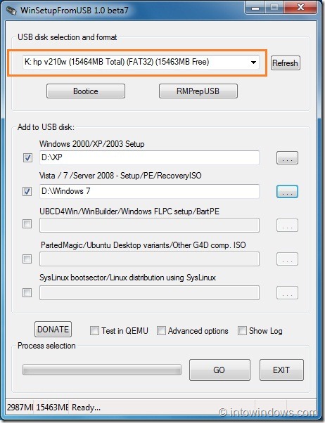 Créer une clé USB à démarrage multiple pour Windows 7 et XP Étape 2