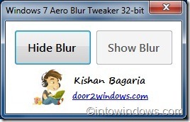 Windows 7 Aero Blur Tweaker