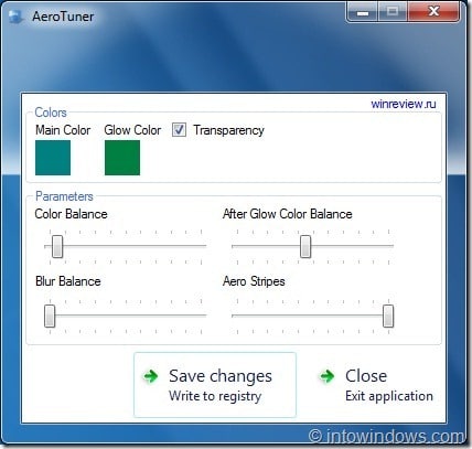 Aero Tuner pour Windows7