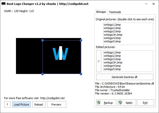 Changer le logo de l'écran de démarrage de Windows 8.1